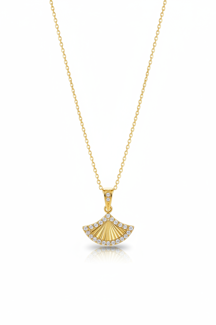 Pavé Fan Necklace