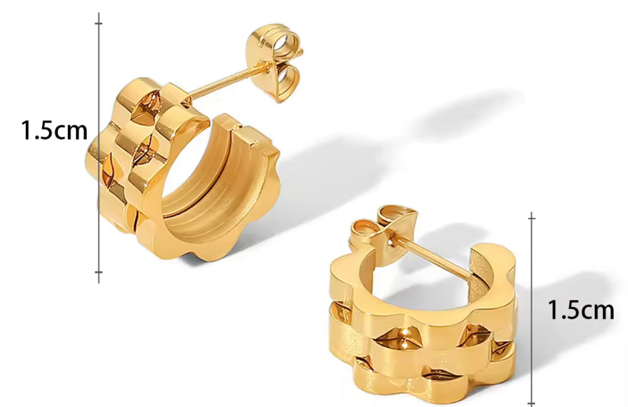 Watch Link Earrings