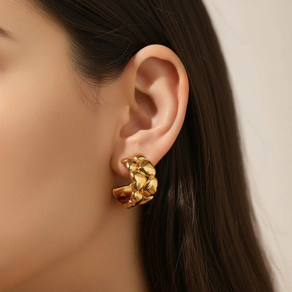 Heart Hoop Earrings