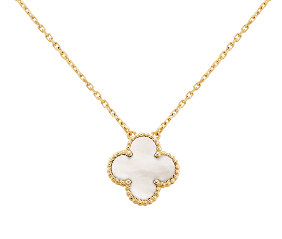 Flower Necklace - White