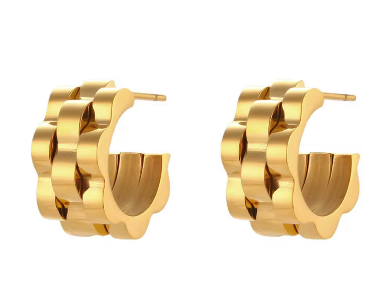 Watch Link Earrings