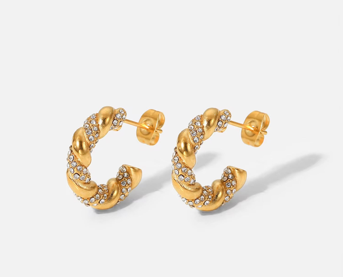 Lustre Twist Hoops