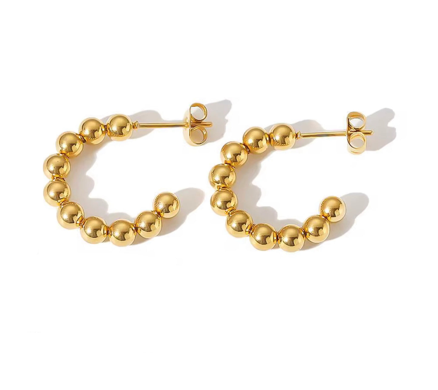 Mini Beaded Hoops
