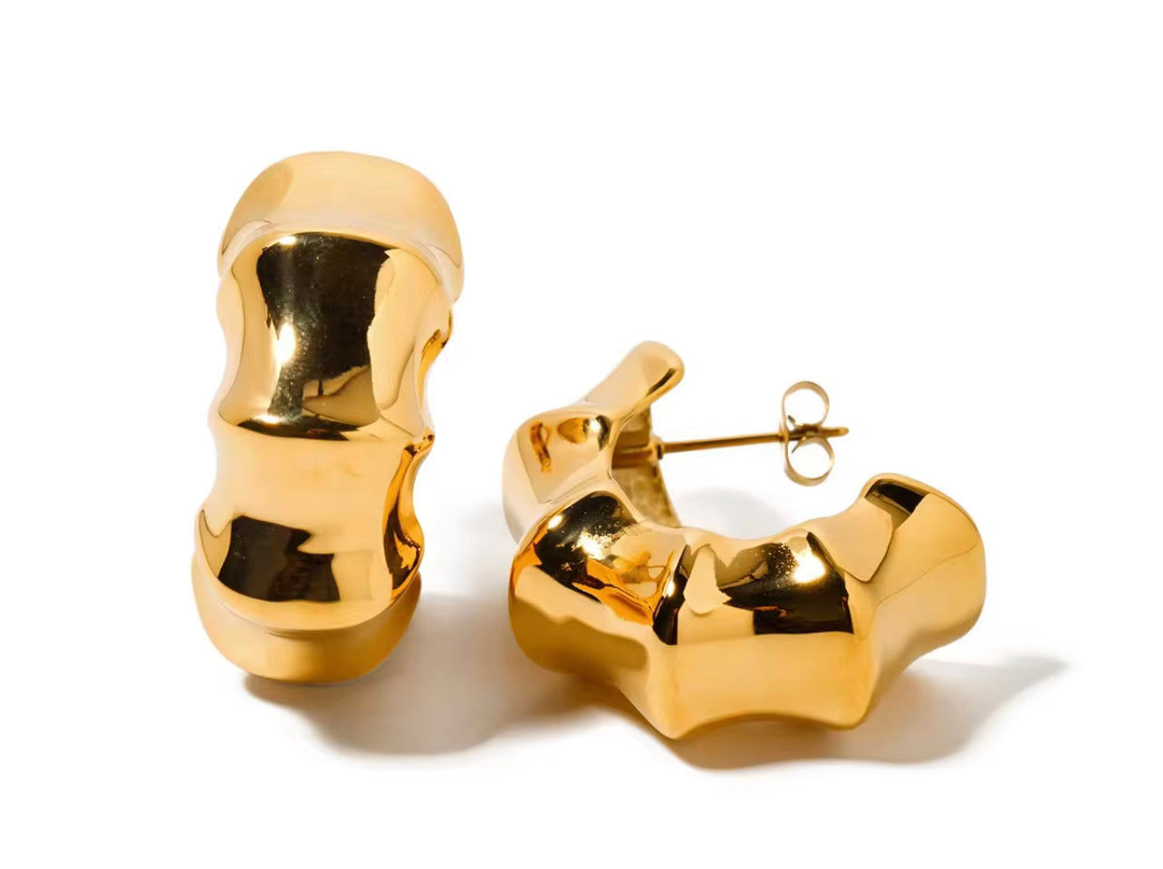 Chunky Bamboo Earrings