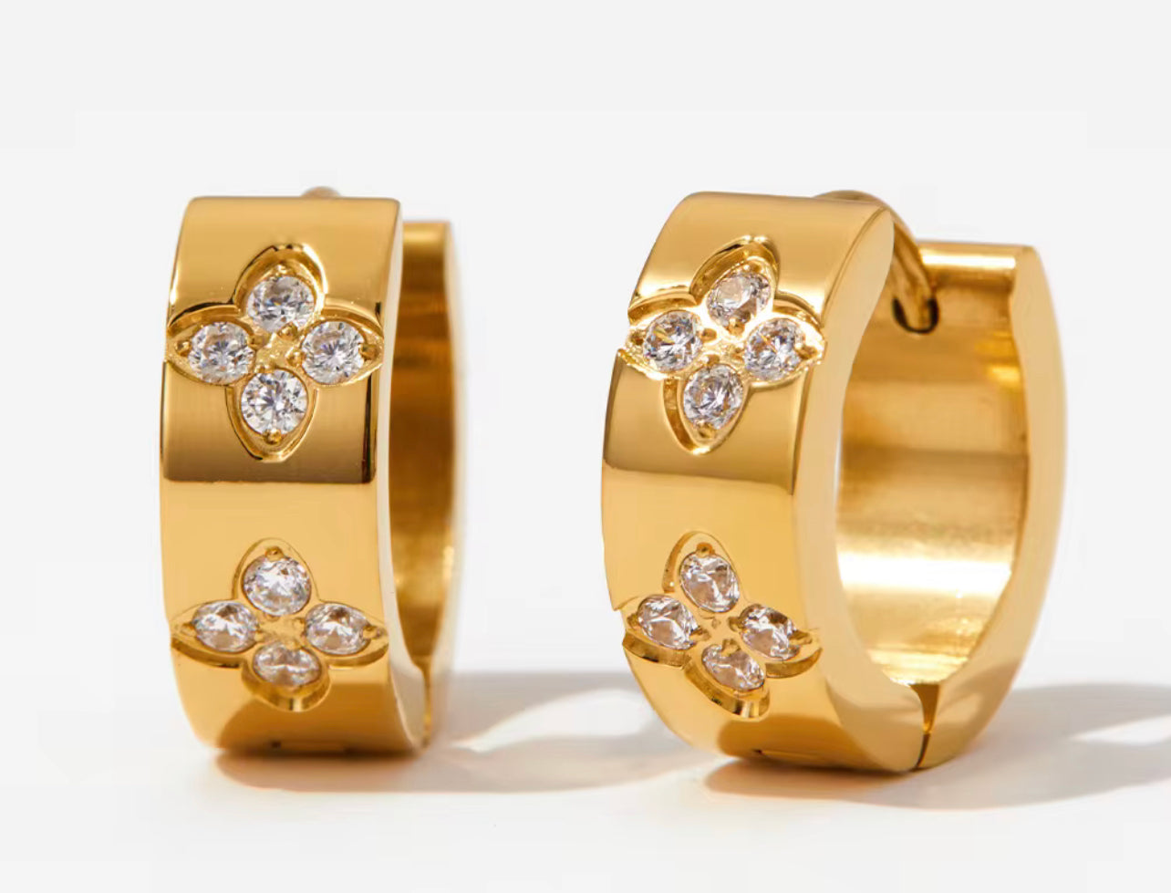 Studded Clover Earrings