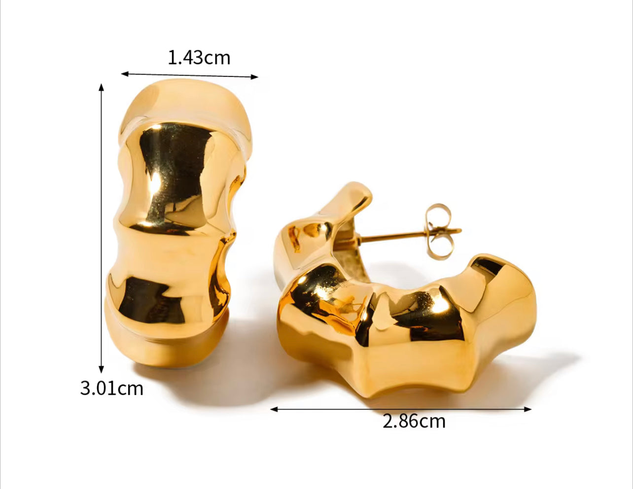 Chunky Bamboo Earrings