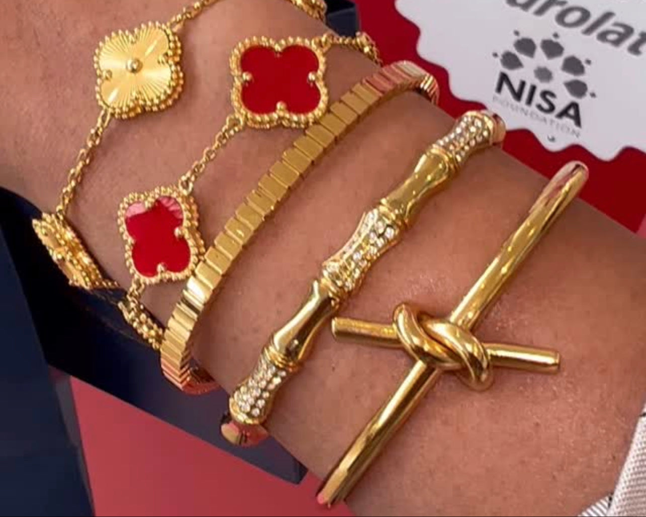 Bamboo Studded Bangle