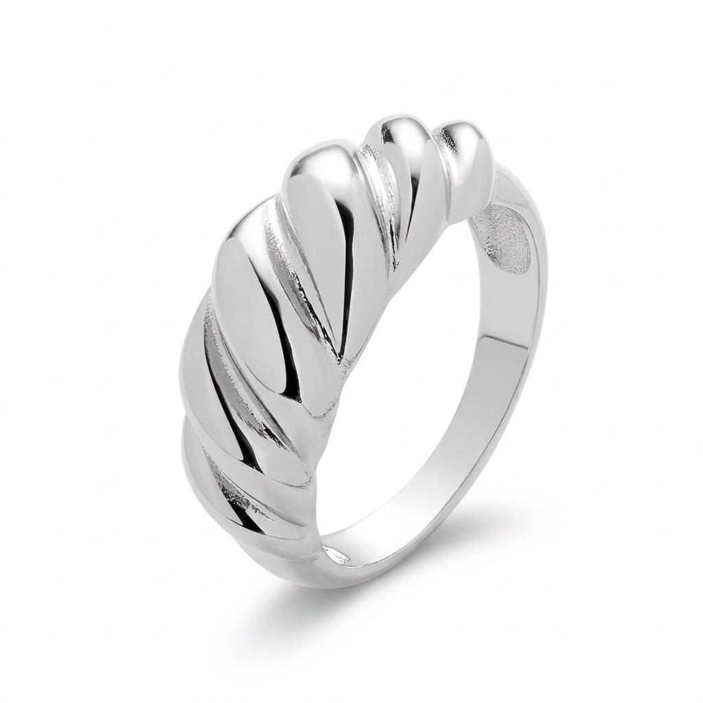 Croissant Ring Silver