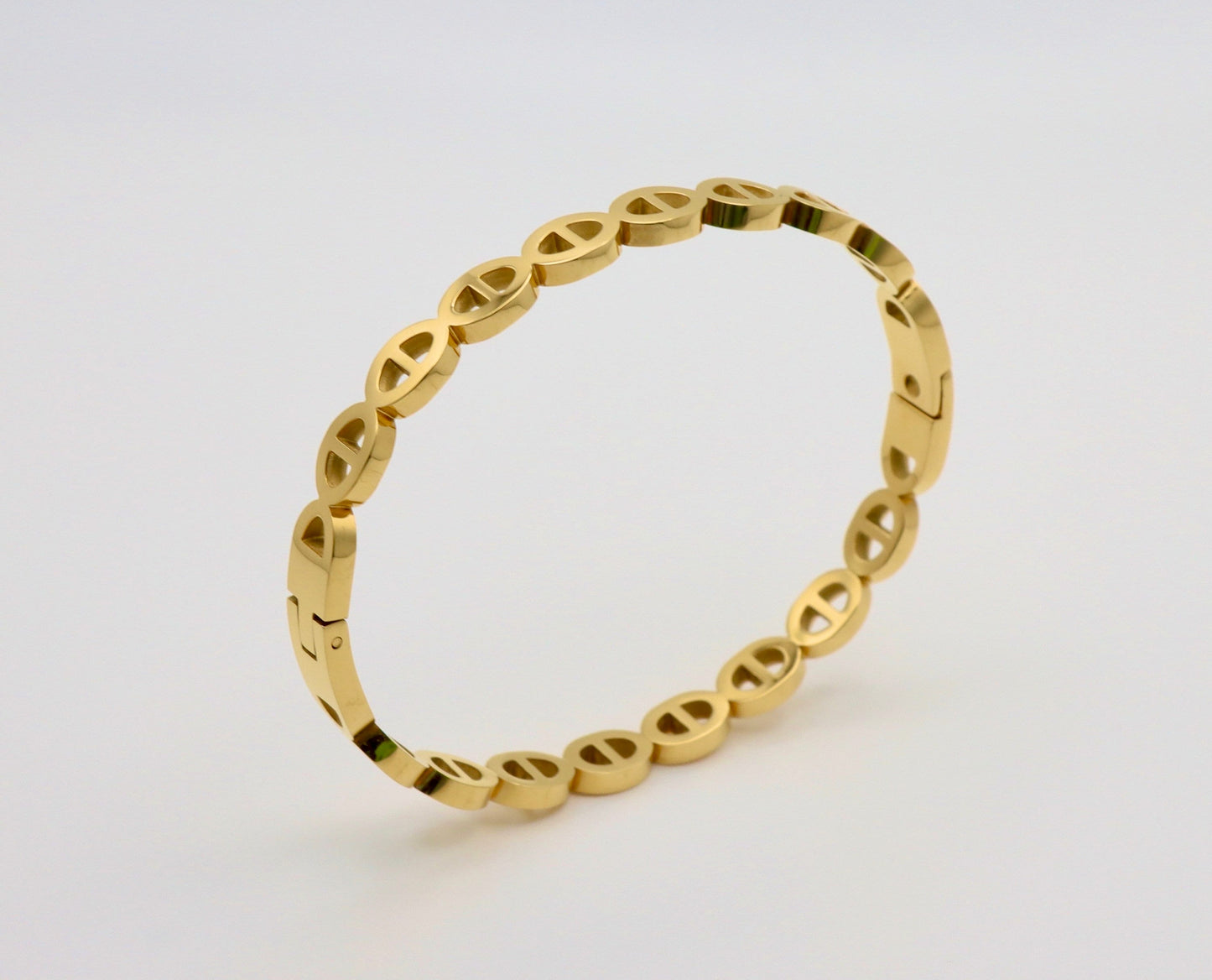 Loop Bracelet 18K Gold Plated, Stainless Steel