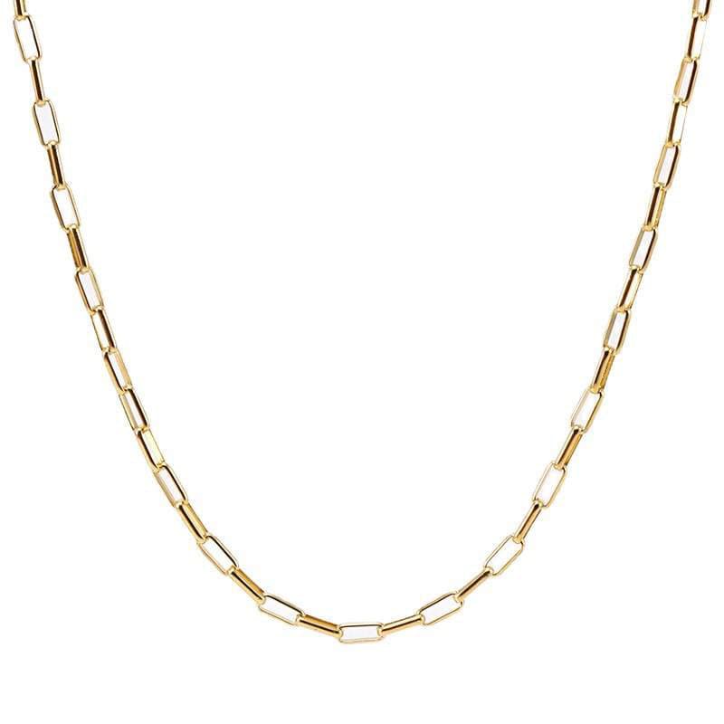 Paperclip Chain 18K Gold Plated Stainless Steel
