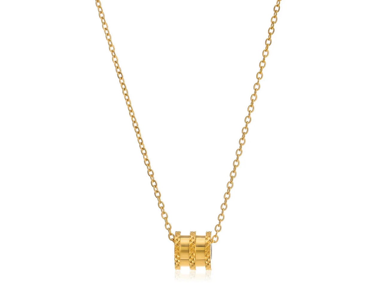 Barrel Necklace 18K Gold Plated Stainless Steel