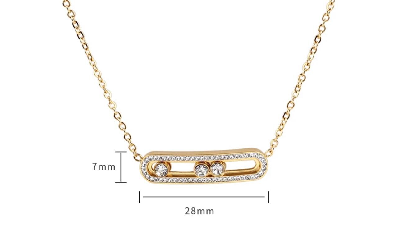 Diamond Move Luxe Necklace 18k Gold Plated Stainless Steel