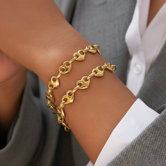 Puff Heart Bracelet