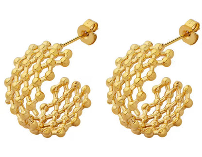 Gilded Net Earrings