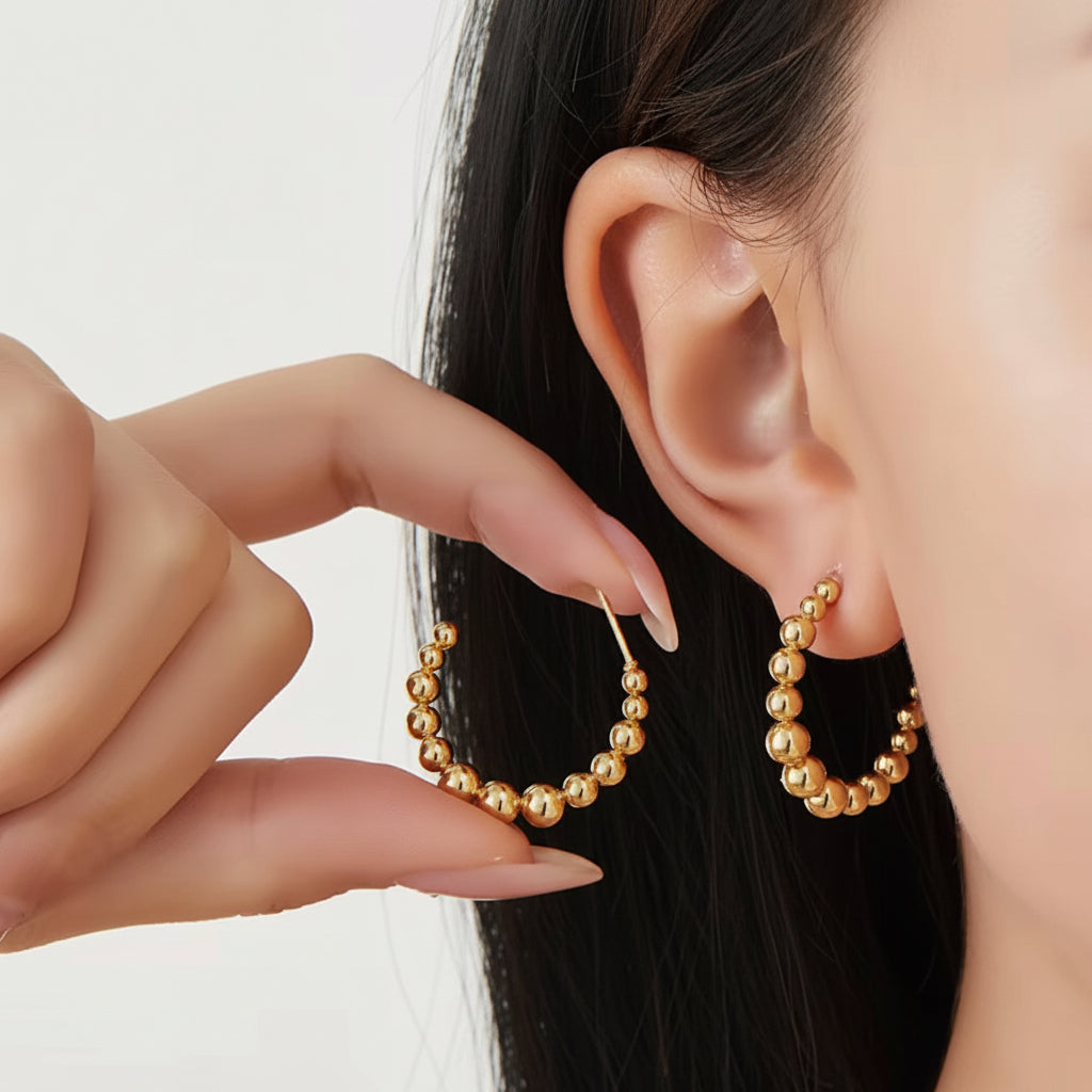 Beaded Hoops
