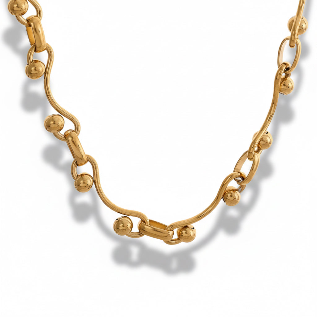 Gold Wave Necklace