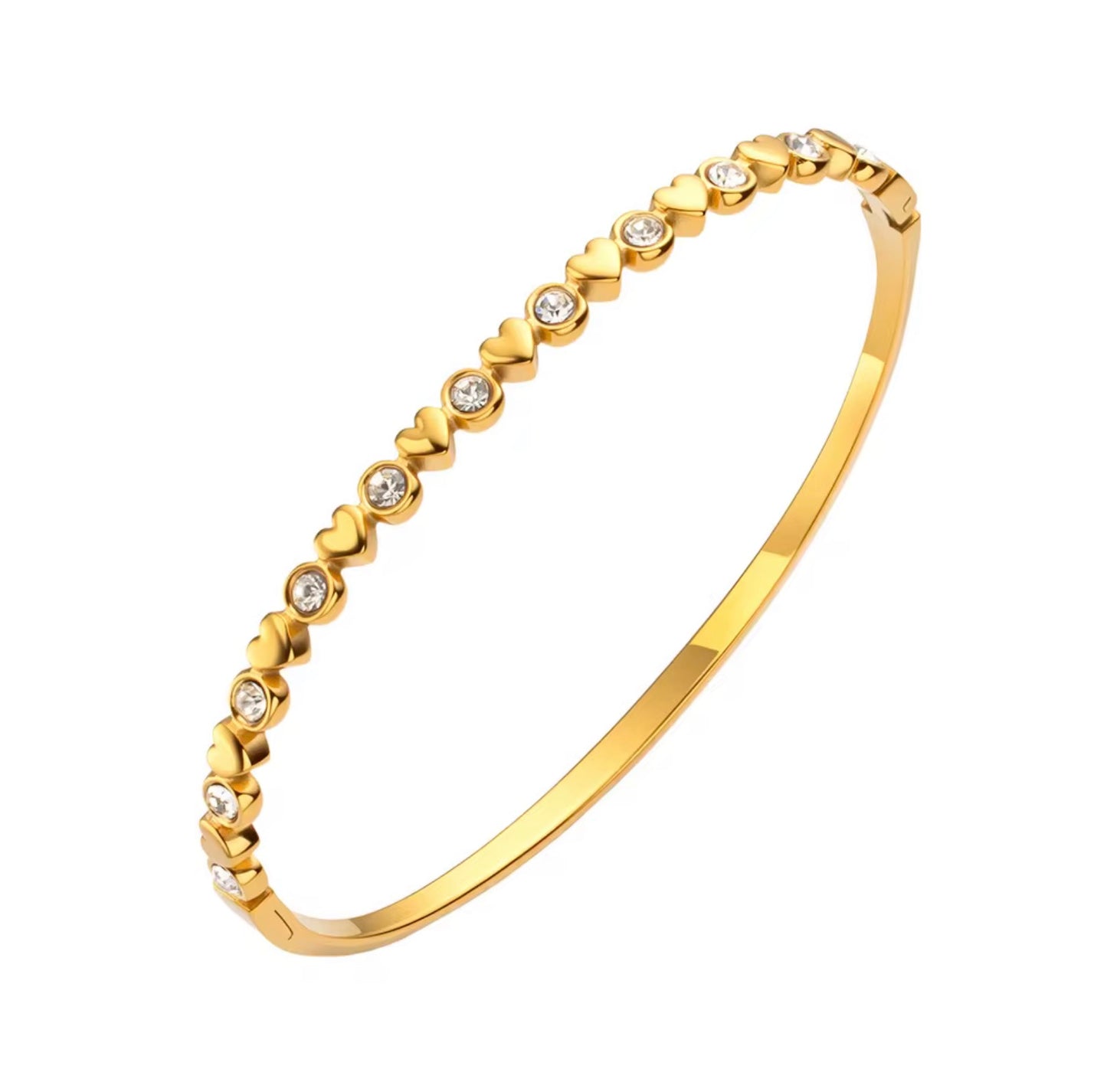 Heart Stone Bangle