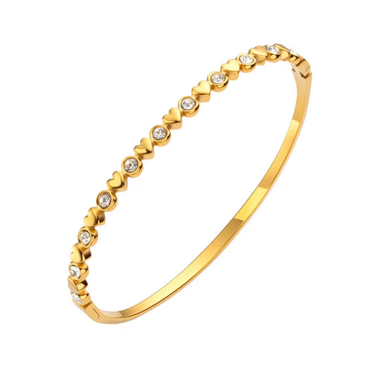Heart Stone Bangle