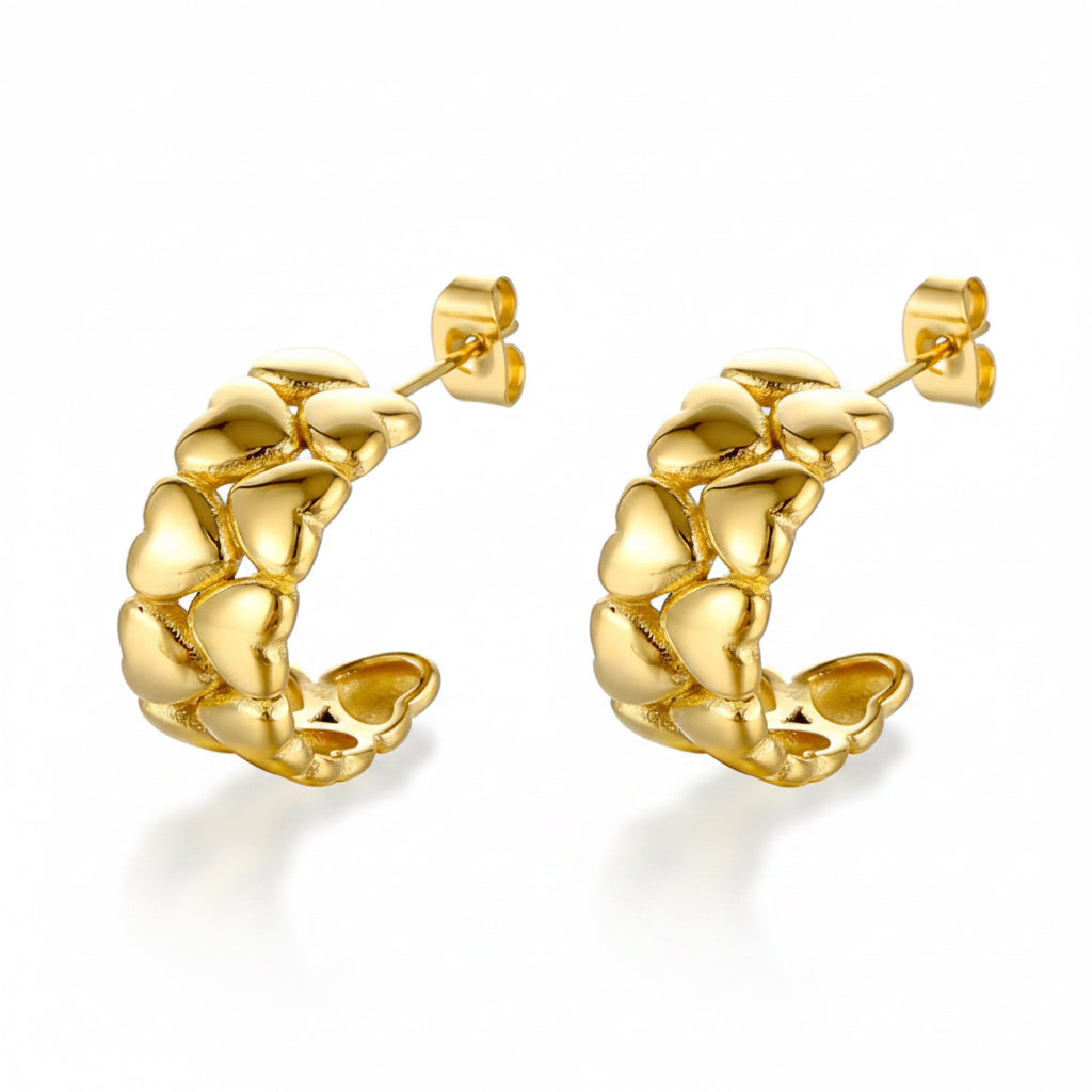 Heart Hoop Earrings