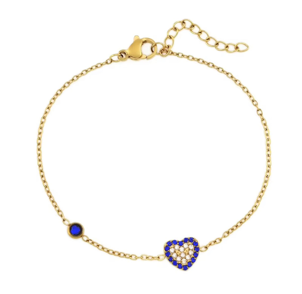 Touch Of Blue Heart Bracelet