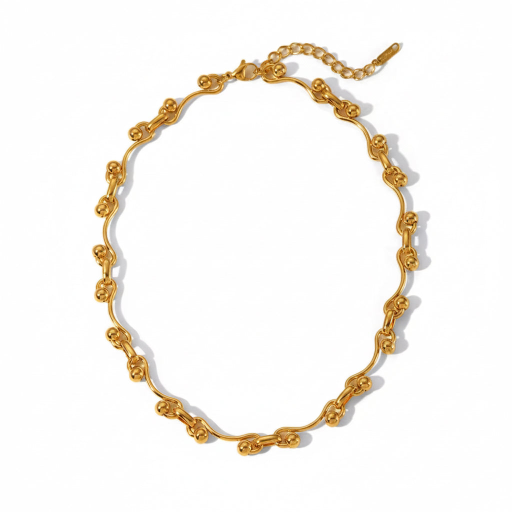 Gold Wave Necklace
