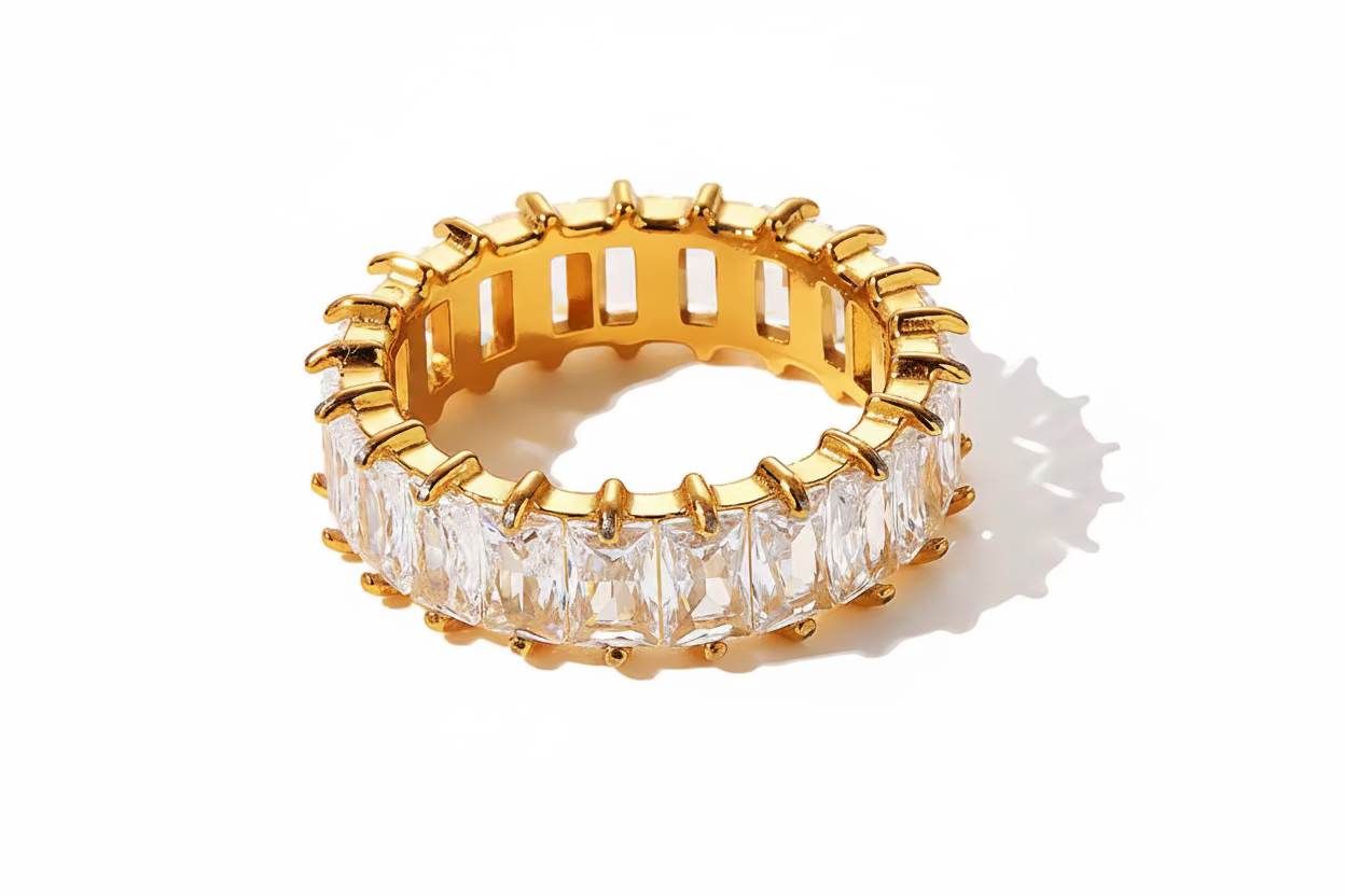 Infinity Baguette Ring