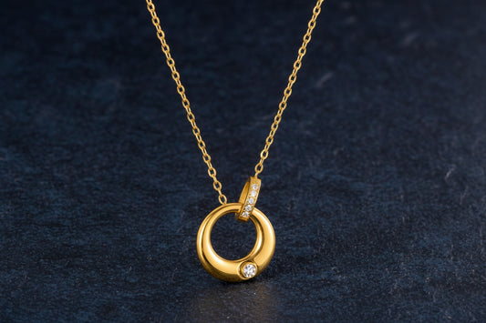 Double Ring Necklace
