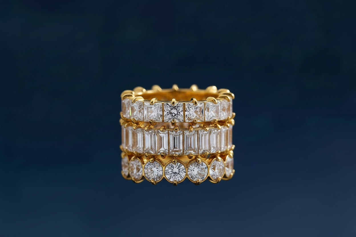 Infinity Baguette Ring