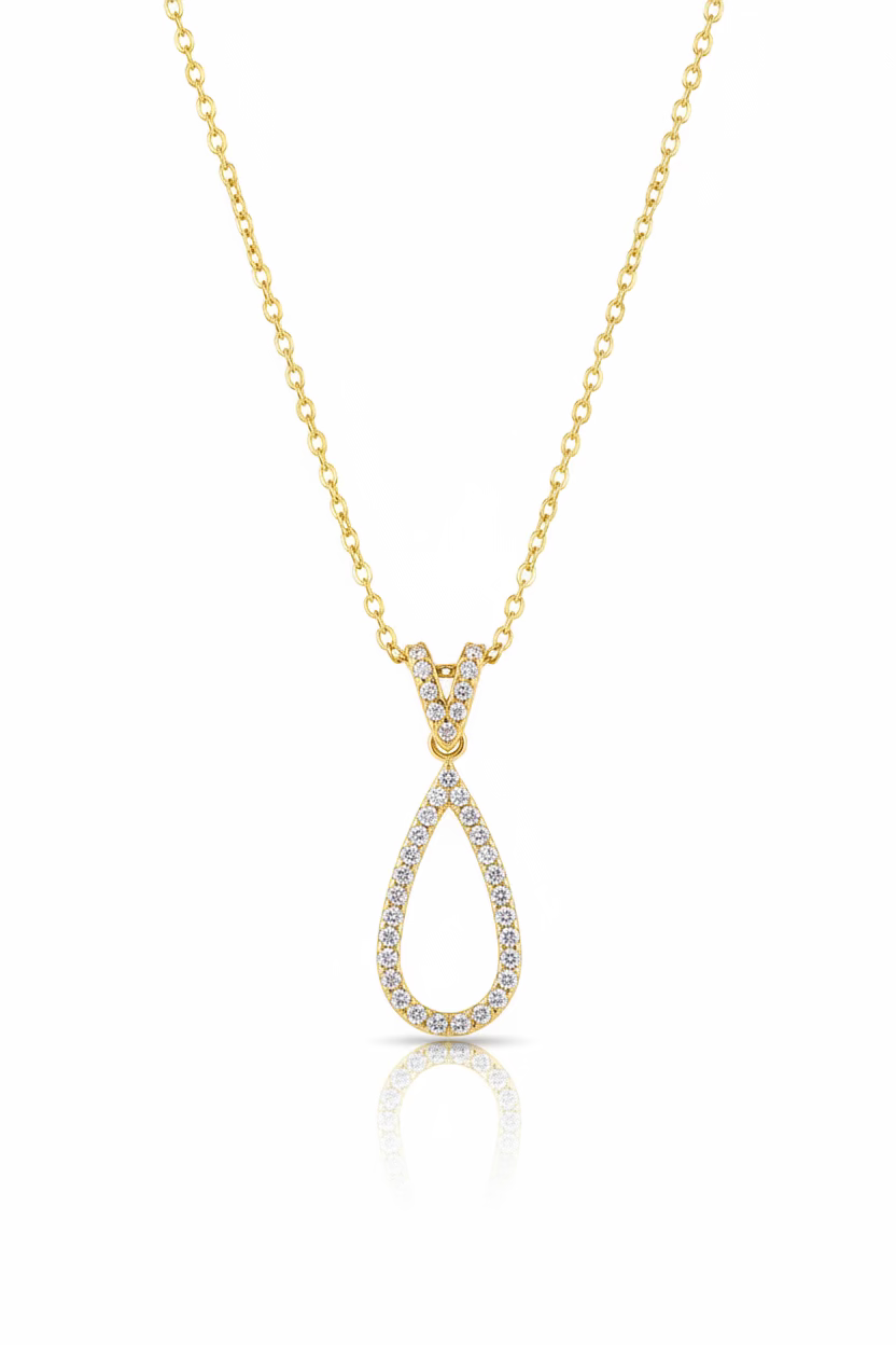 Open Tear Drop Necklace