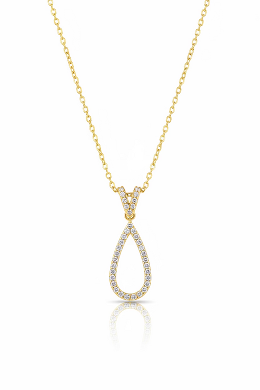 Open Tear Drop Necklace