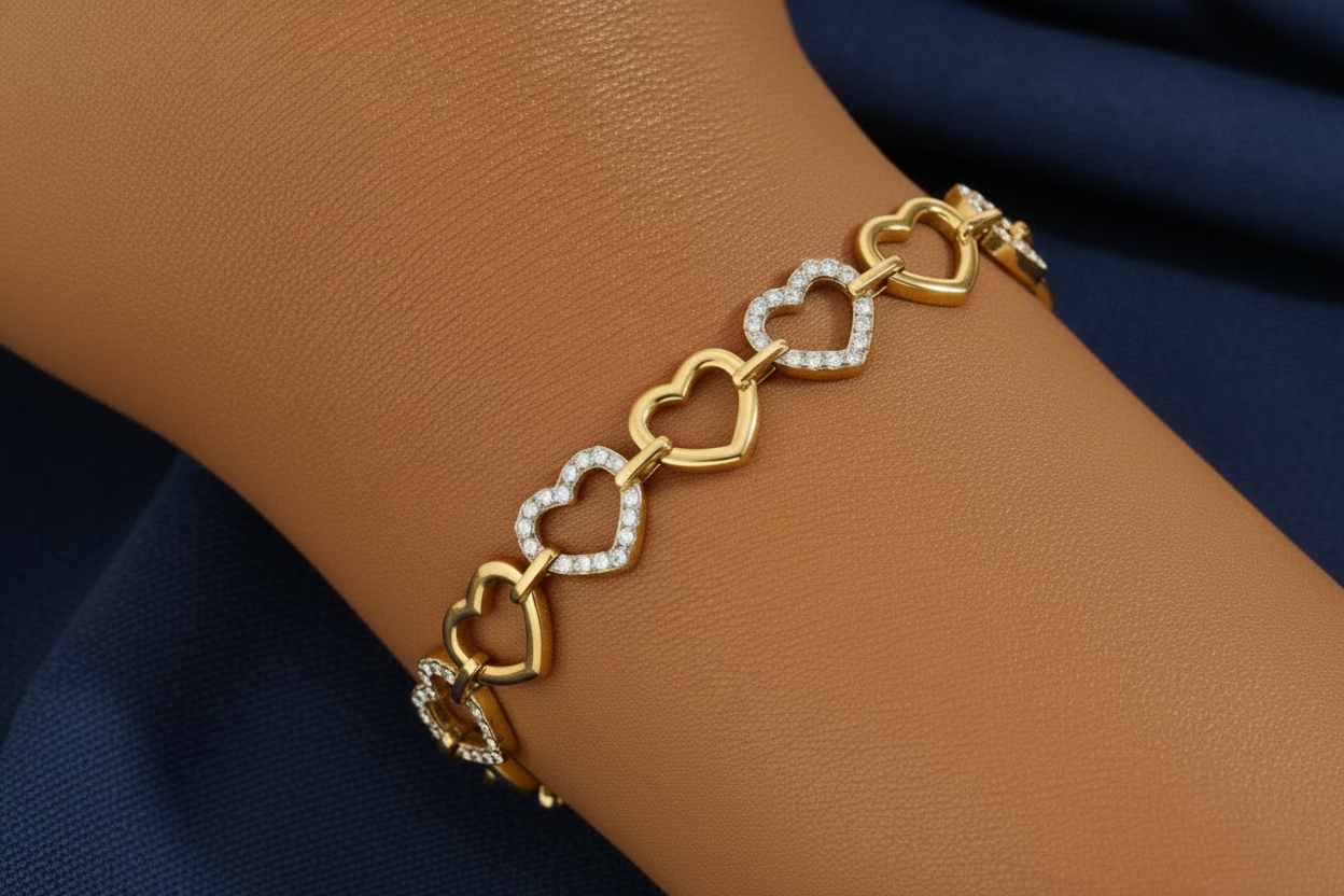 Pavé Heart  Bracelet