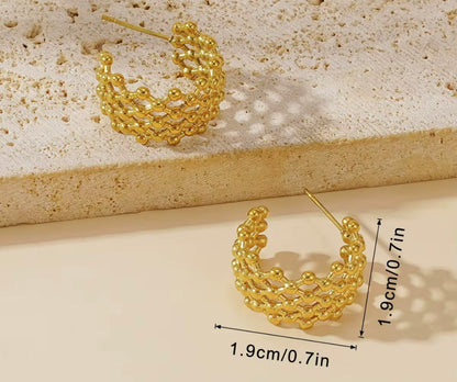 Gilded Net Earrings