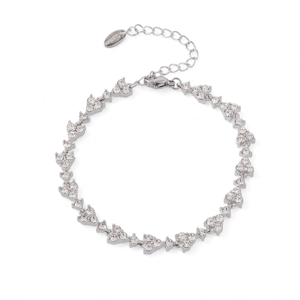 Tri Stone Bracelet Silver