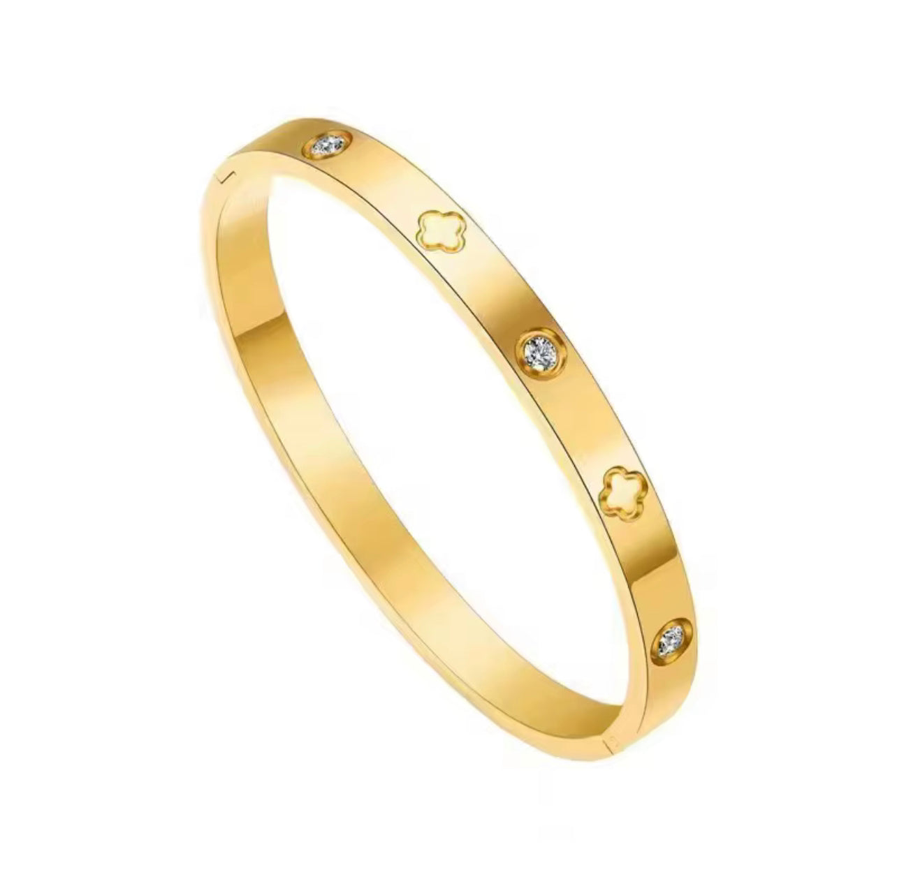 Clover Charm Bangle
