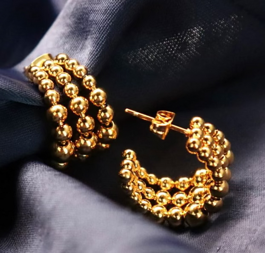 Triple Nova Beaded Earrings