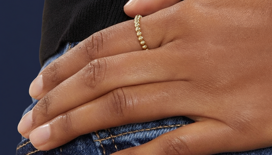 Beaded Ring 18K Gold plated