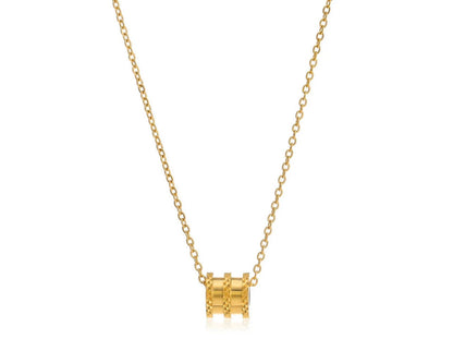 Barrel Necklace 18K Gold Plated Stainless Steel