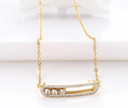 Diamond Move Luxe Necklace 18k Gold Plated Stainless Steel