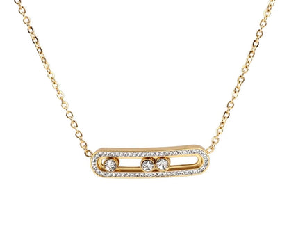 Diamond Move Luxe Necklace 18k Gold Plated Stainless Steel