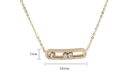 Diamond Move Luxe Necklace 18k Gold Plated Stainless Steel